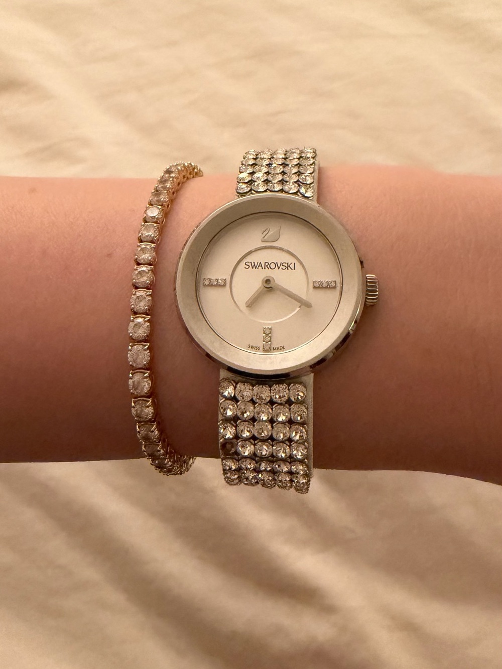 Swarovski Piazza Mini Crystal Mesh Watch